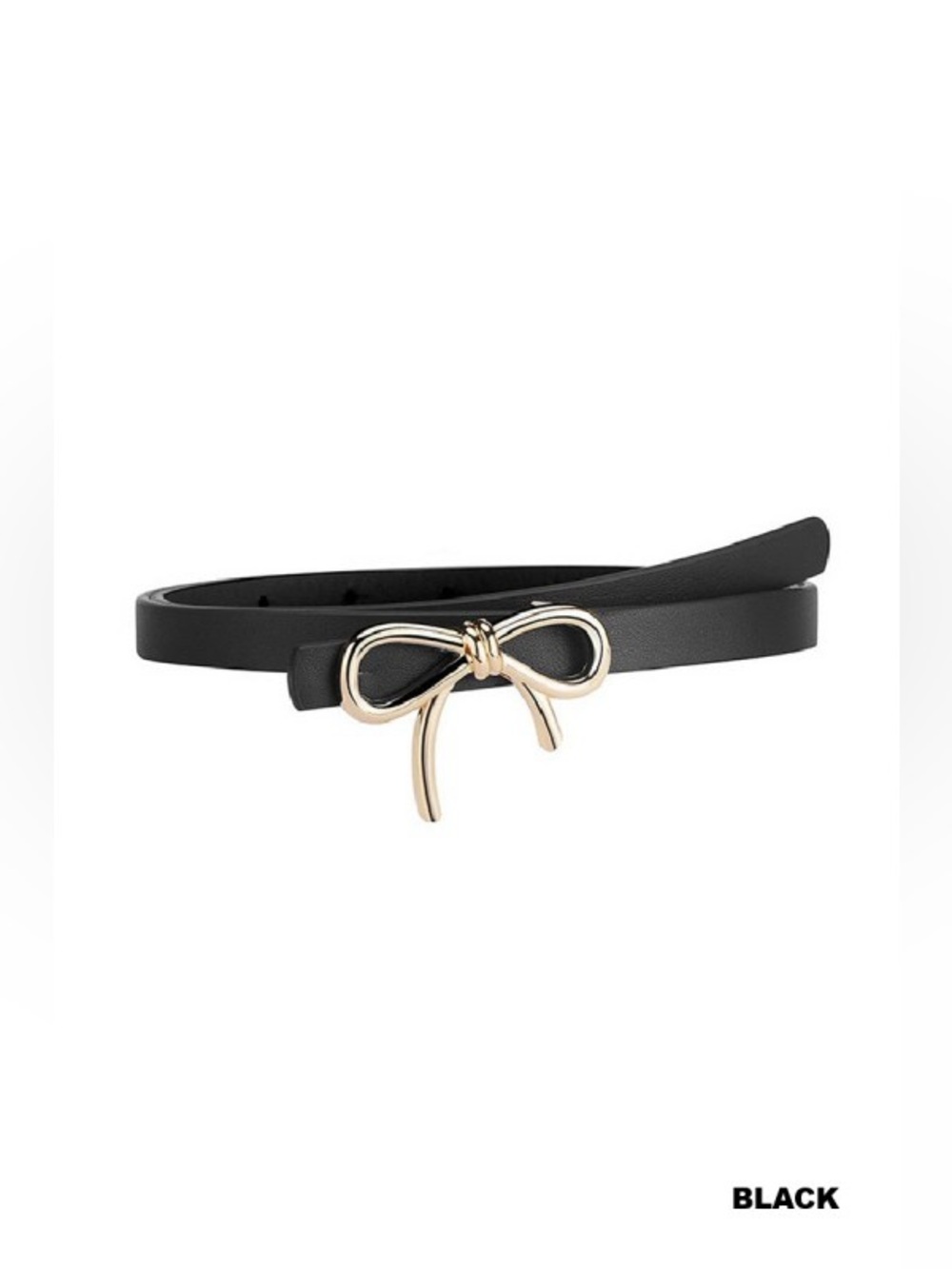 Zenana Bow Knot Ribbon Buckle Skinny Belt